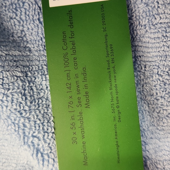 Last Chance, If Not Purchased Today, Mine:) Kate Spade Bath Towels set of 2 NWT - Picture 3 of 5